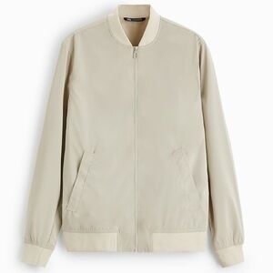 Zara men’s bomber jacket puffer vest SAND sz L NWOT